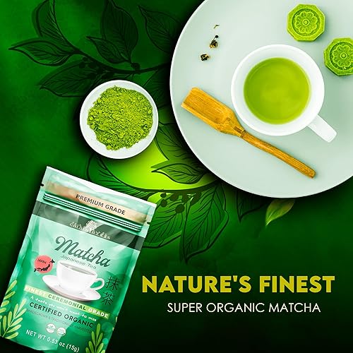 Miniatura 5 de Golden Herbs Matcha Superior Ceremonial Blend Polvo de té verde de Uji, Kyoto, USDA orgánico, sin gluten, vegano 100% puro sin azúcar, sin aditivos,