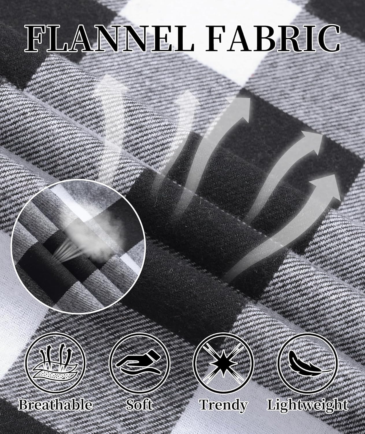 5 Pack Men's Flannel Shirt Plaid Hoodie Fall Casual Button Down Shirt Jackets Long Sleeve Stylish Hooded with Pocket - Image 6