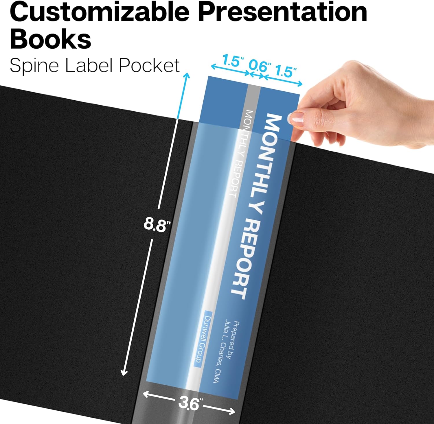 Dunwell 12x12 Binder with Sleeves - Folder with Clear Sheet Protectors, 24-Pockets, Display 48 Pages, 12 x 12 Presentation Book, Art Portfolio for Artwork, Keepsake Album - Image 3