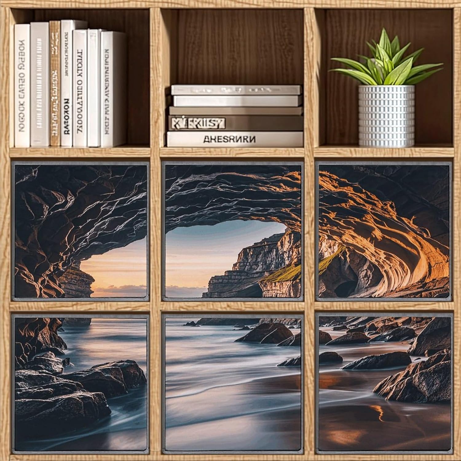 Multi Use Organizer Bins, Sea Printed Storage Bins, Foldable Storage Baskets Are Suitable For Bedrooms, Offices, And Cars