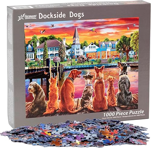 Miniatura 3 de Rompecabezas de perros Dockside de 1000 piezas