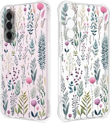 GREATRULY Floral Clear Case for Samsung Galaxy A56 5G for Women Girls,Pretty Pho