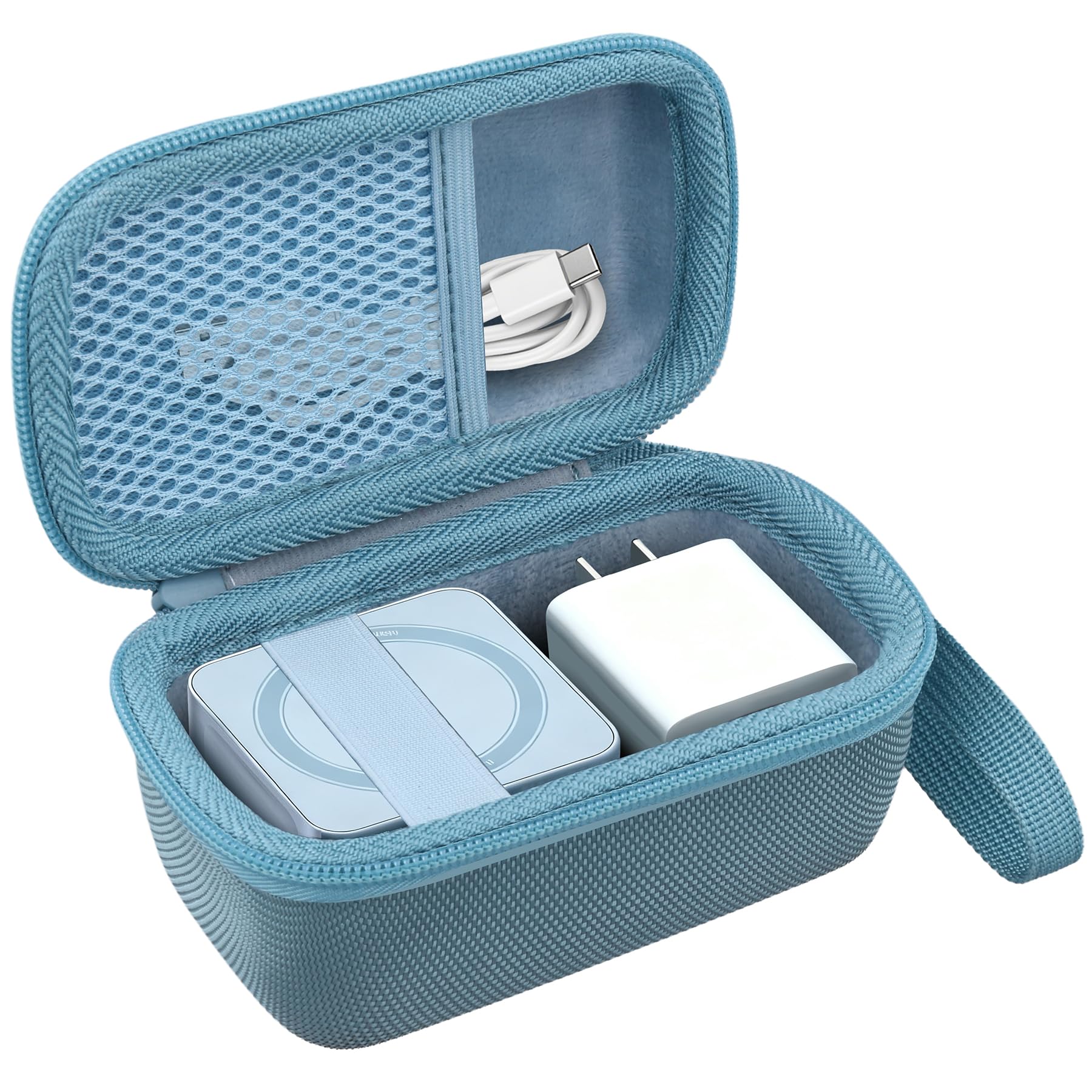 Aenllosi do UGREEN MagFlow 2 w 1 podróżny twardy futerał ochronny Qi2 25 W stacja ładująca z magnetyczną ładowarką bezprzewodową Magsafe, niebieski (tylko etui)