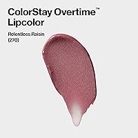 Vista 92 de Revlon - Lápiz labial líquido Overtime con brillo de labios transparente, maquillaje facial ColorStay, doble extremo con vitamina E en ciruela/baya