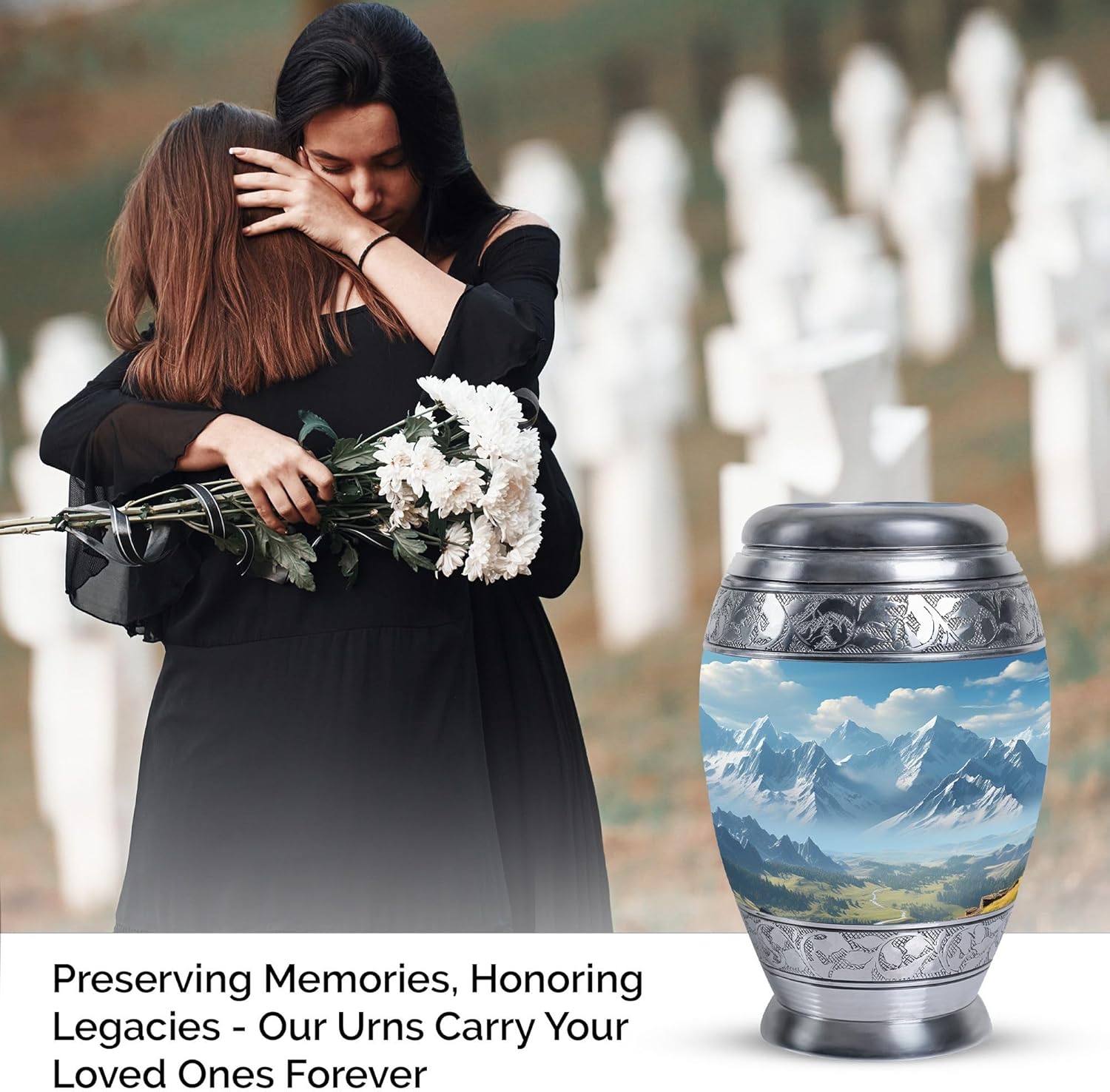 Mountain Urn - Cremation Urns for Human Ashes Adult Man - Small Urns for Human Ashes Keepsake Adult Female - Funeral Memorial Urn for Women & Men 3 Inch - Image 4