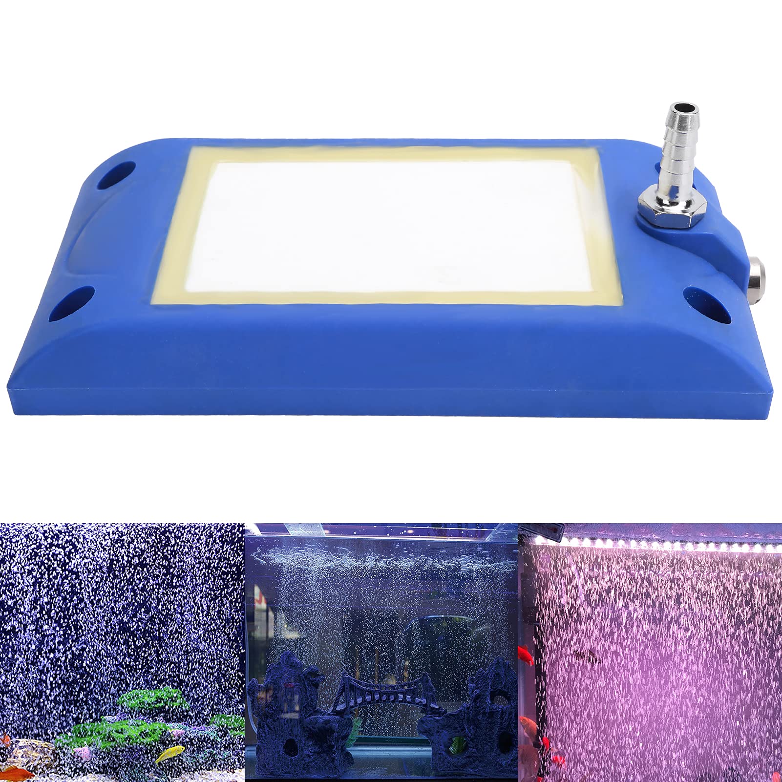 Potenziatore di Ossigeno per Acquario, Diffusore di Ossigeno a Microbolle per Acquario di Pesci, Bastone Nano Air Stone a Doppia Interfaccia per Acquario per Acquari a Secchio e (S1600ML)