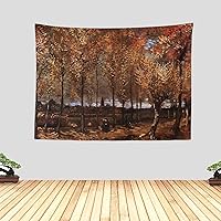 Vista 8 de Chitteri Vincent van gogh - Tapiz colgante de flores de almendra, 60 x 45 pulgadas, arte de pared de poliéster para decoración del hogar