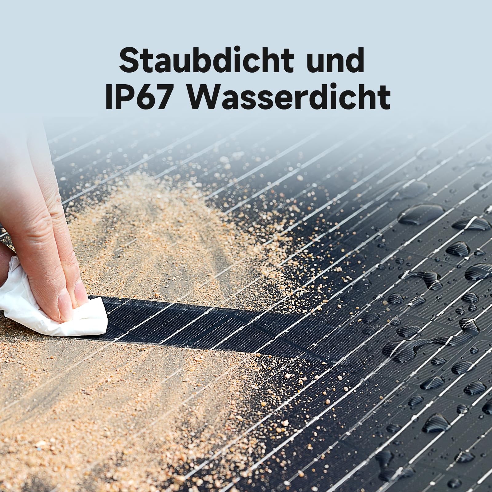ALLPOWERS 200W Tragbares Solarpanel, Faltbares Solarmodul, 25% Wirkungsgrad, IP67 wasserfest