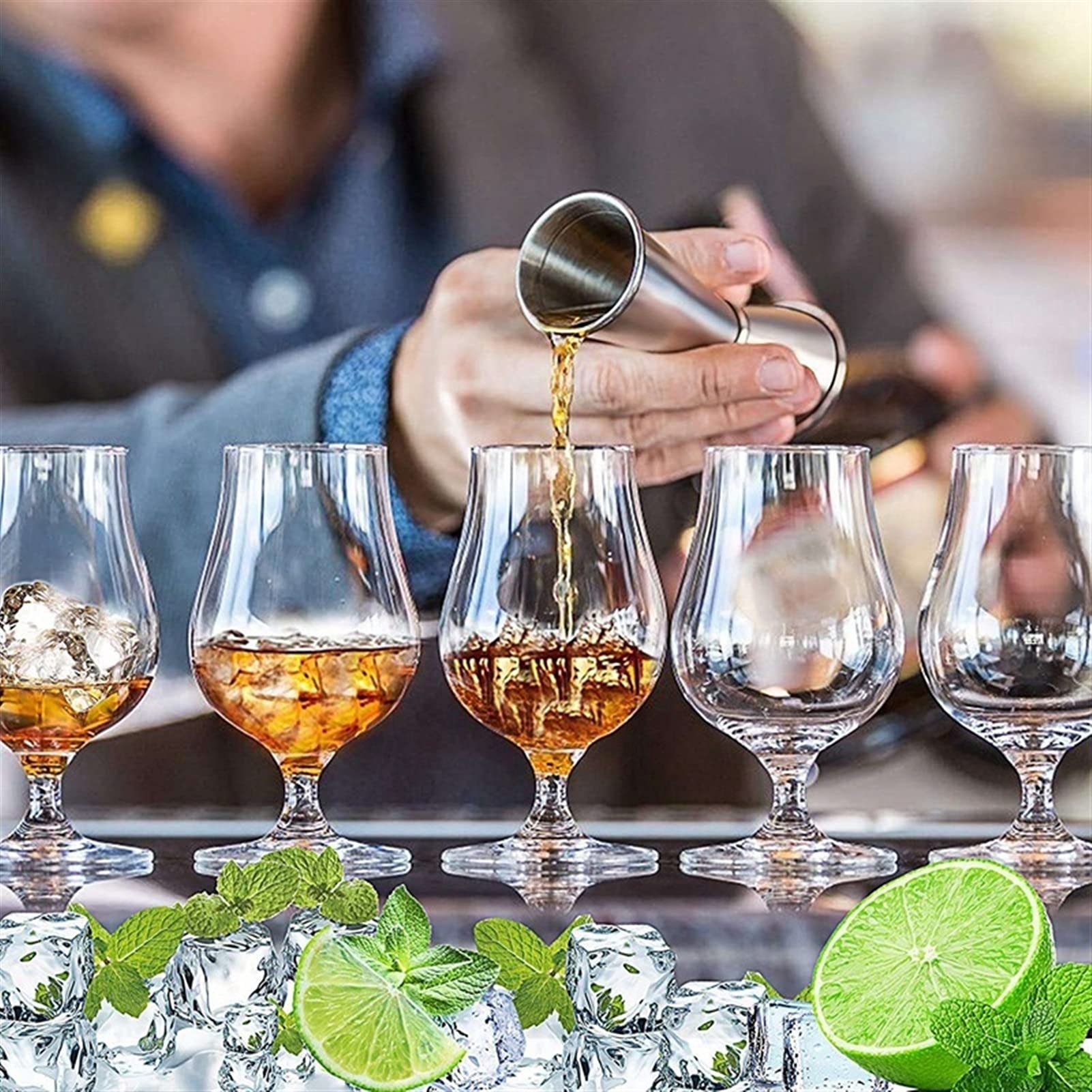 Juego de Coctelera Coctelera Coctelera de 3 piezas Kit de barman de 3 piezas Barra profesional Bartendle Herramienta de acero inoxidable Boston Shaker para bares, hogares, fiestas Agitador de Cócteles