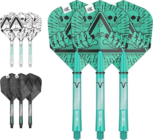 Miniatura 1 de Target Darts Rob Cross Ink Design No.6 - Vuelos de dardos y tallos medianos (1.890 in)  9 vuelos y 9 ejes en total