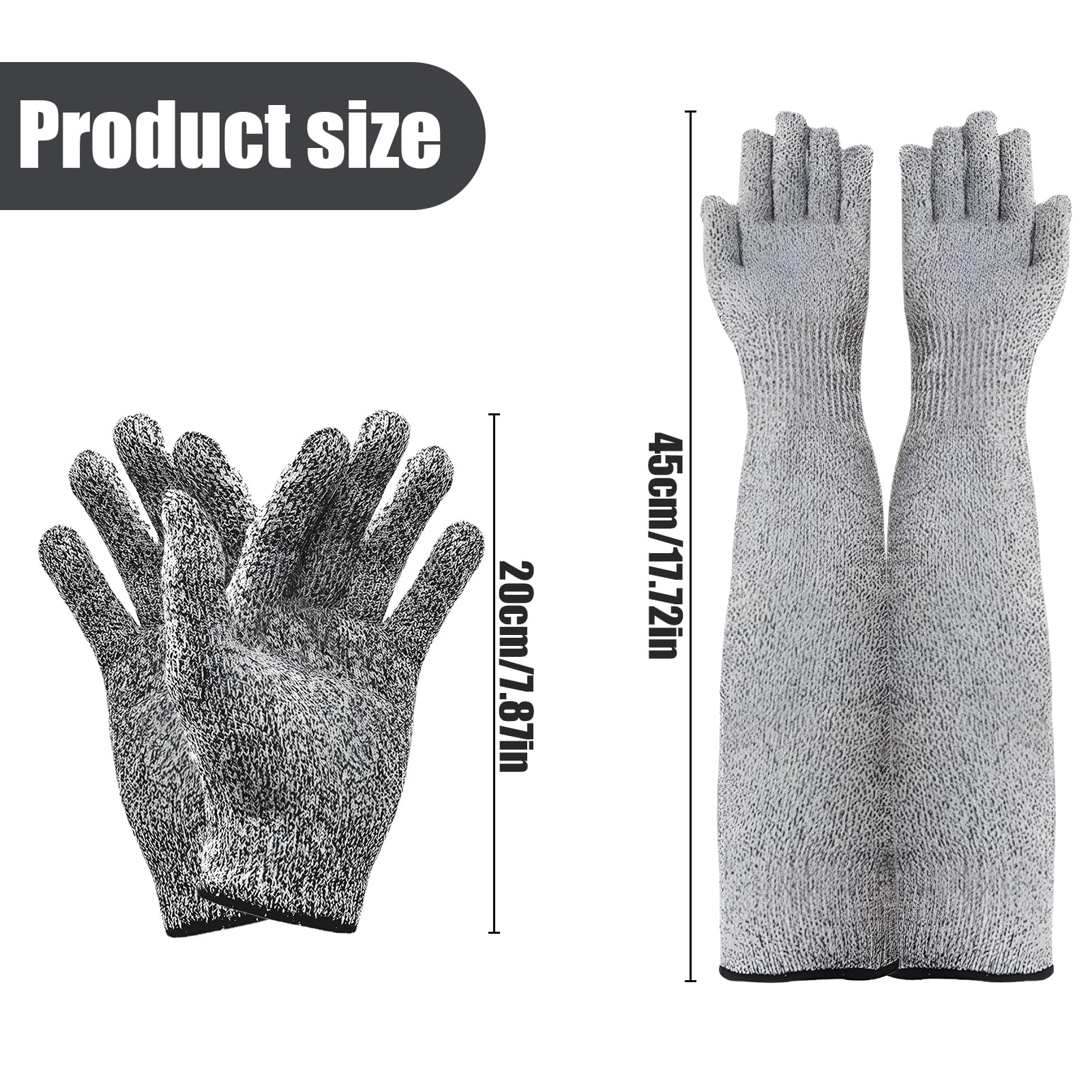 Jyeennar 2 Pairs Garden Gloves for Women & Men,Cut Resistant Gardening Glove with Long Sleeve, Long Gardening Gloves for Work Kitchen Heavy Duty for Lady - Image 2