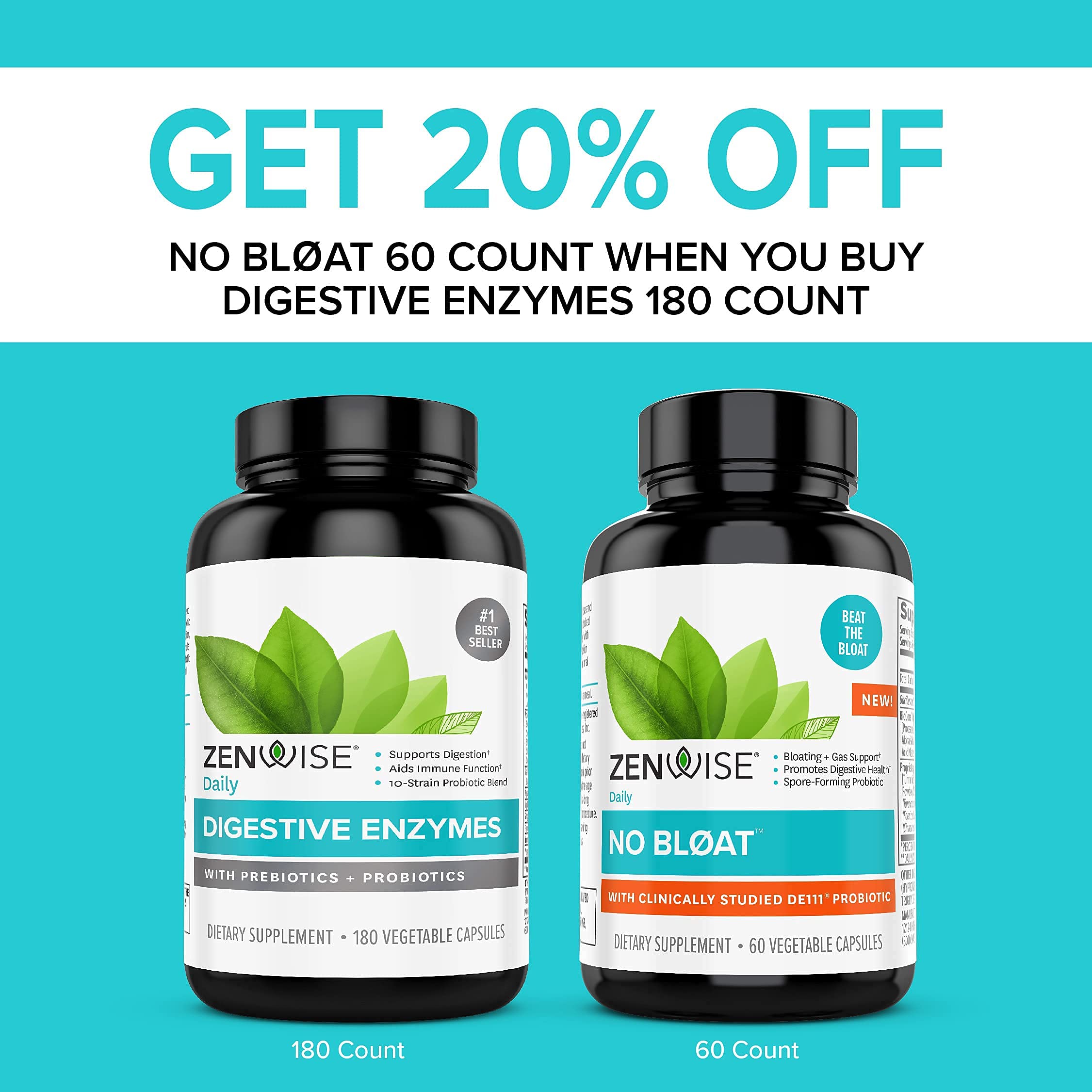 Zenwise Health Digestive Enzymes Plus Prebiotics & Probiotics