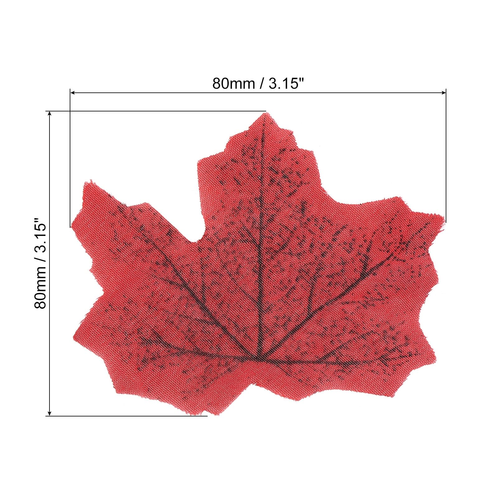 PATIKIL Artificial Leaves, 400Pcs Fall Maple Autumn Fake Leaf for Wedding Party Thanksgiving Halloween Decoration, Red - Image 2