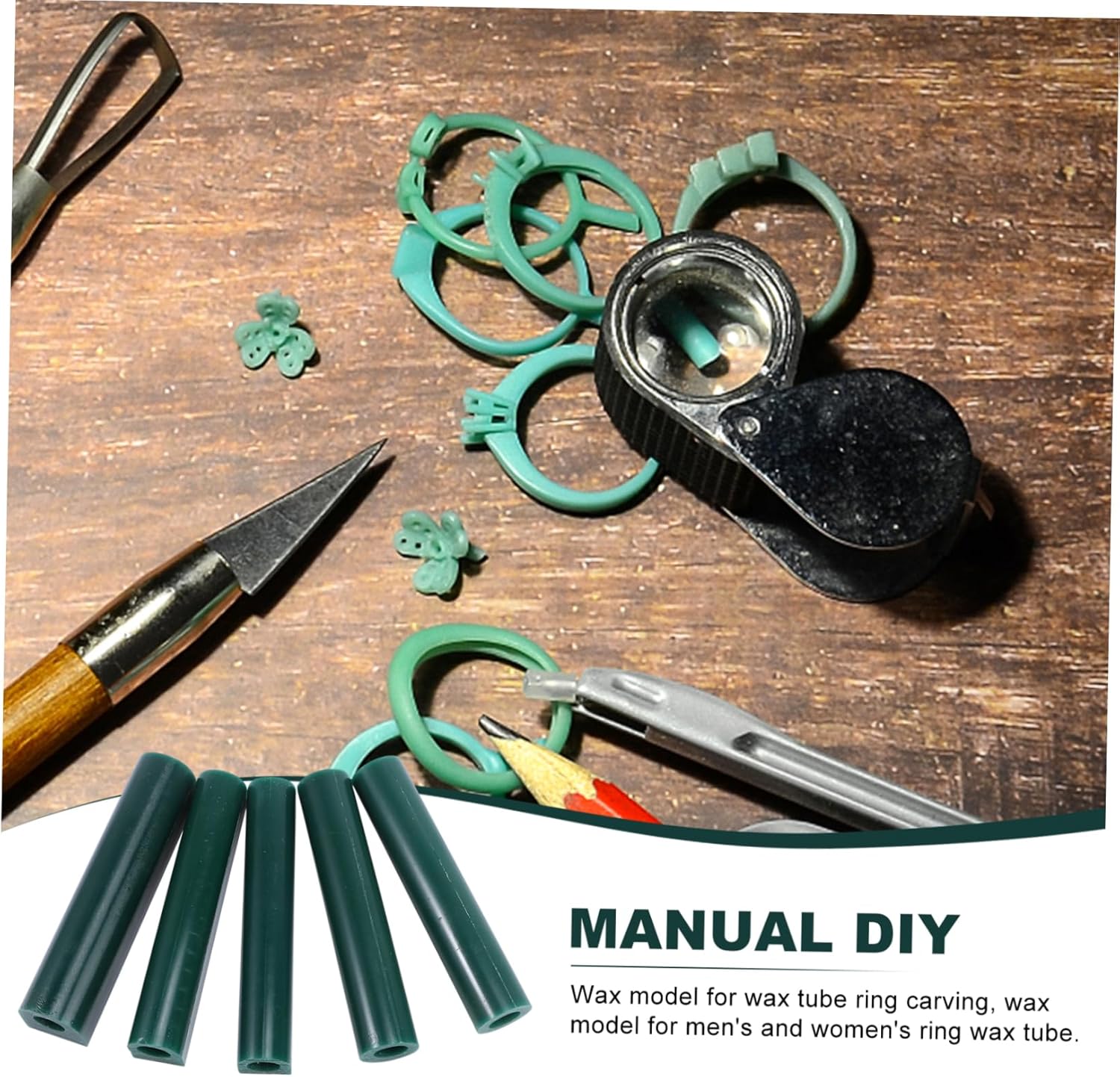 DOITOOL DIY Jewelry Making 5pcs Wax Ring Tube Smooth Carving Wax Tube Mold Versatile for Craft Projects