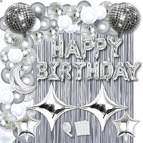 Refavor Decoraciones de fiesta de cumpleaños de discoteca, 60 unidades, decoraciones de fiesta de discoteca occidental, telón de fondo rosa