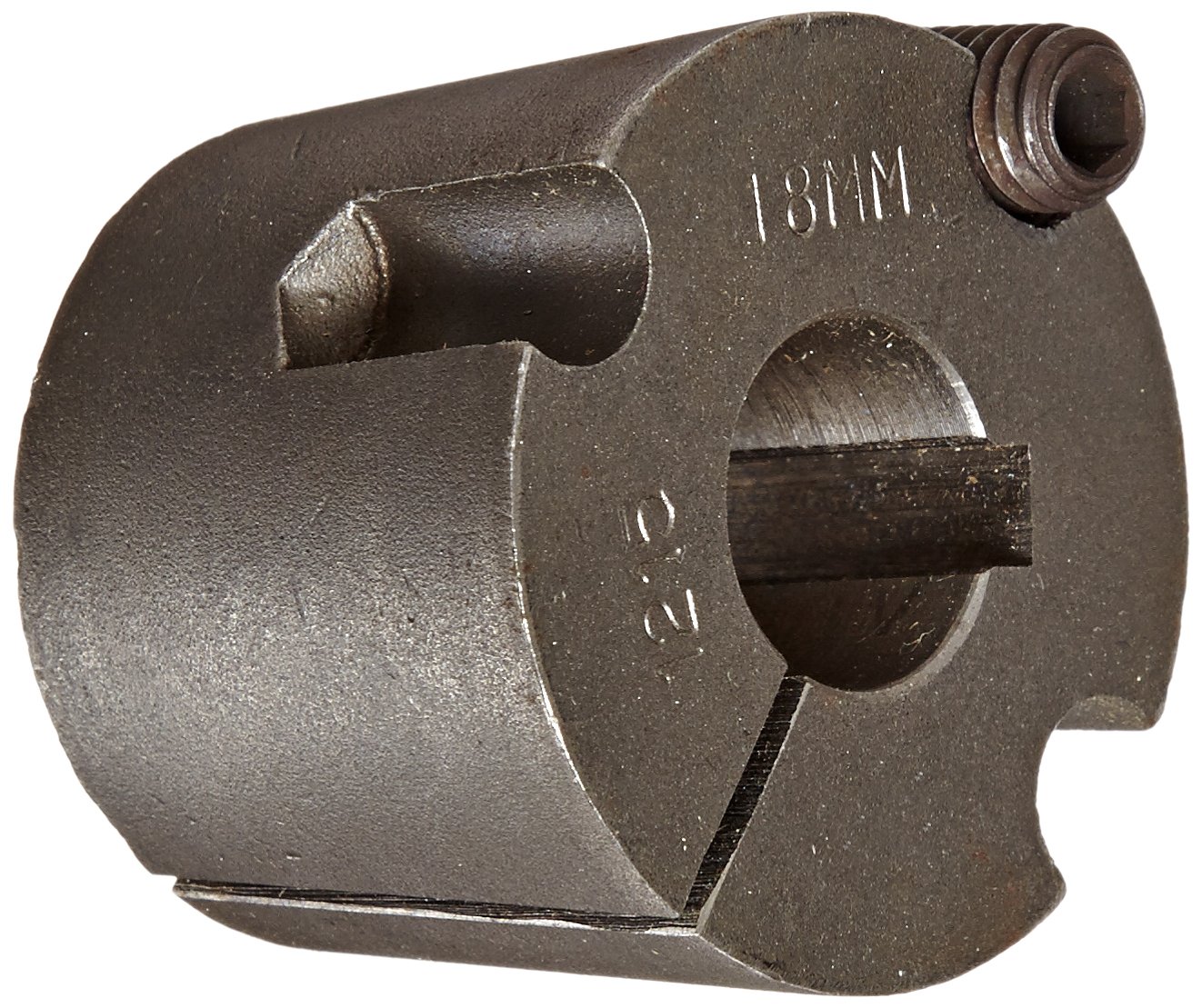 Martin 1215 18MM Taper Bushing, Sintered Steel, Metric, 18 mm Bore, 47.62 mm OD, 38.1 mm Length