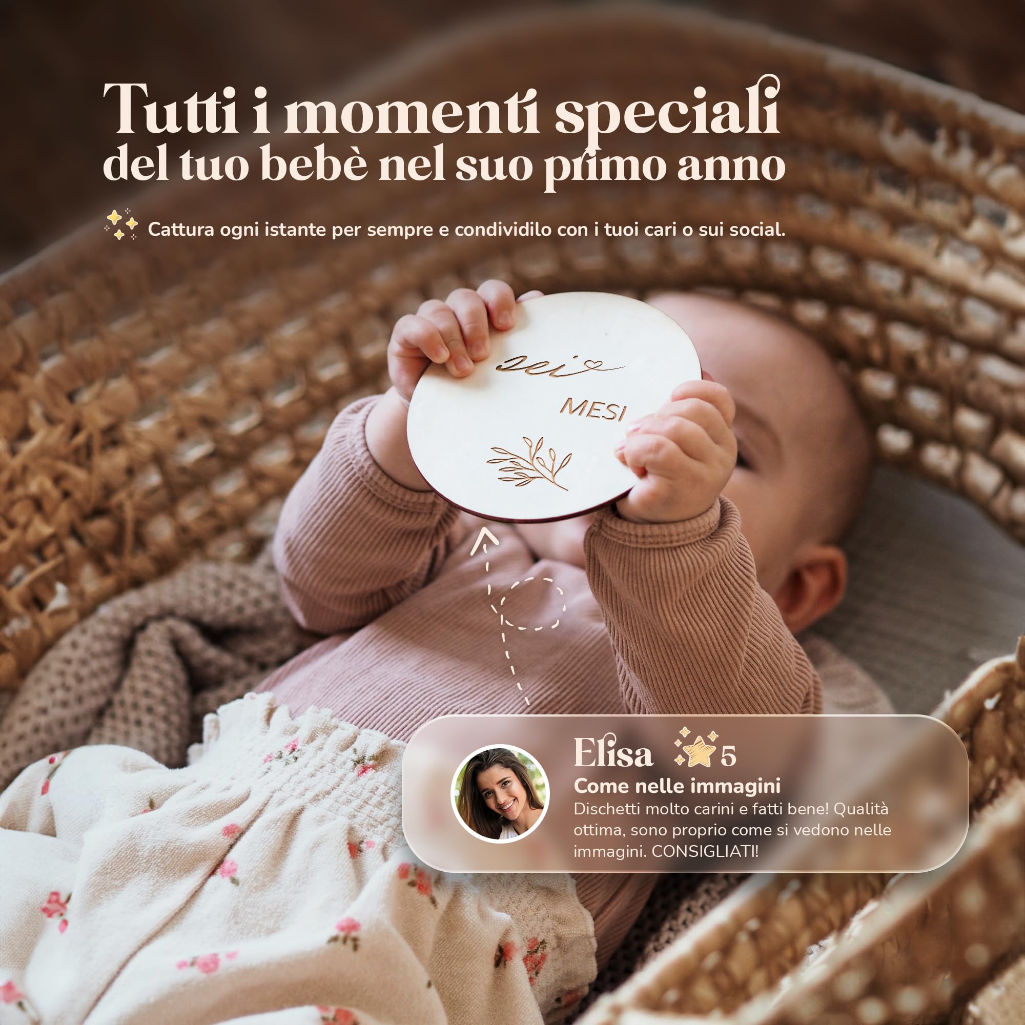 Mikito Milestone baby cards neonato in ITALIANO 30 Momenti Speciali del primo anno (primo dentino, prime parole) Cartoline traguardo bambino, idee regalo baby shower, Regalo nascita e battesimo