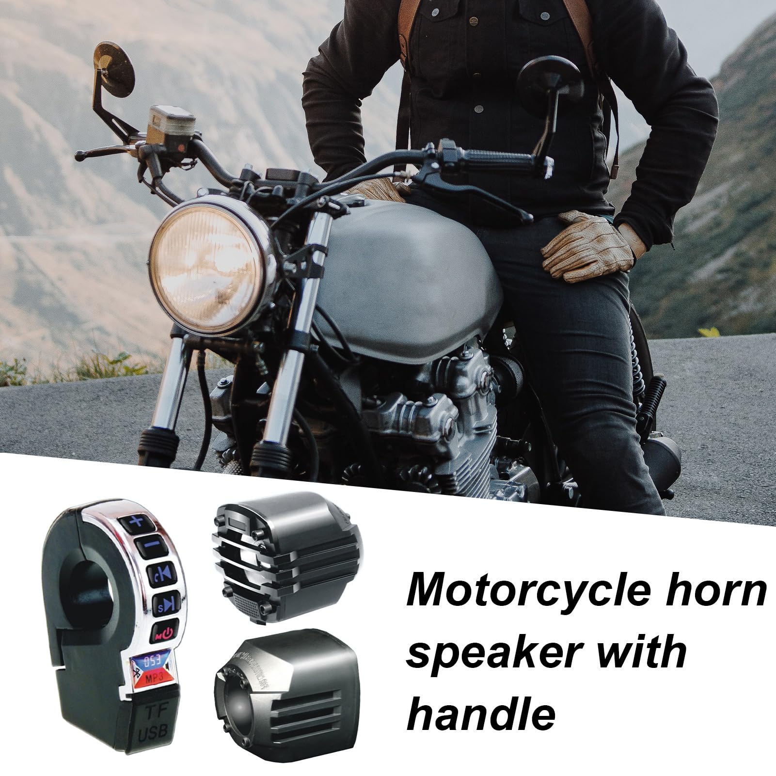 De Estéreo para Moto Audio Inalámbrico con Carga de Teléfono Móvil | Estéreo Para Moto Impermeable Para Motos Ciclomotores Bicicletas Coche Adultos