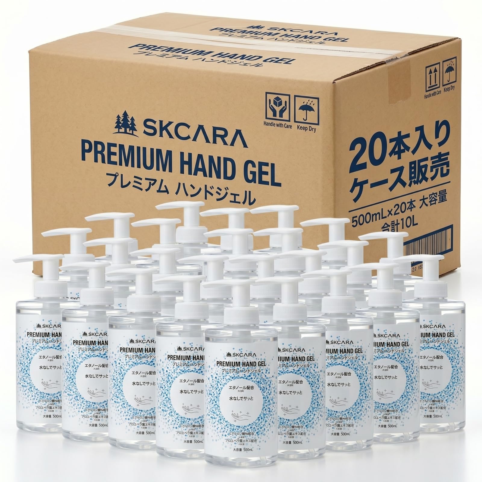 Amazon.co.jp: プレミアムハンドジェル 500ml アルコール度数70％ 1