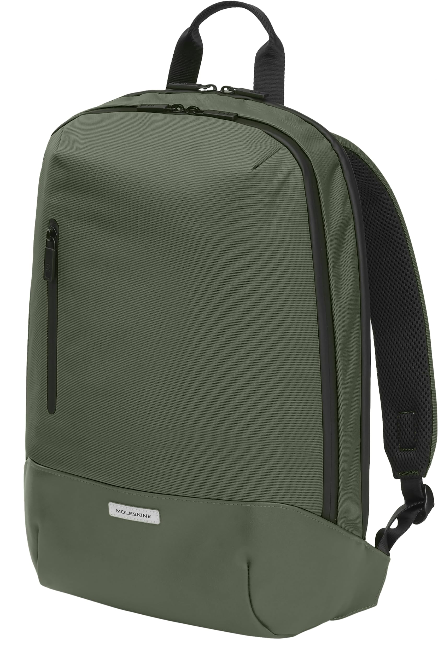 Moleskine - Slim Backpack, Metro Collection, Water-Resistant Laptop Bag for Laptop, iPad, Notebook up to 15'', Dimensions 31 x 42 x 10 cm, Moss Green