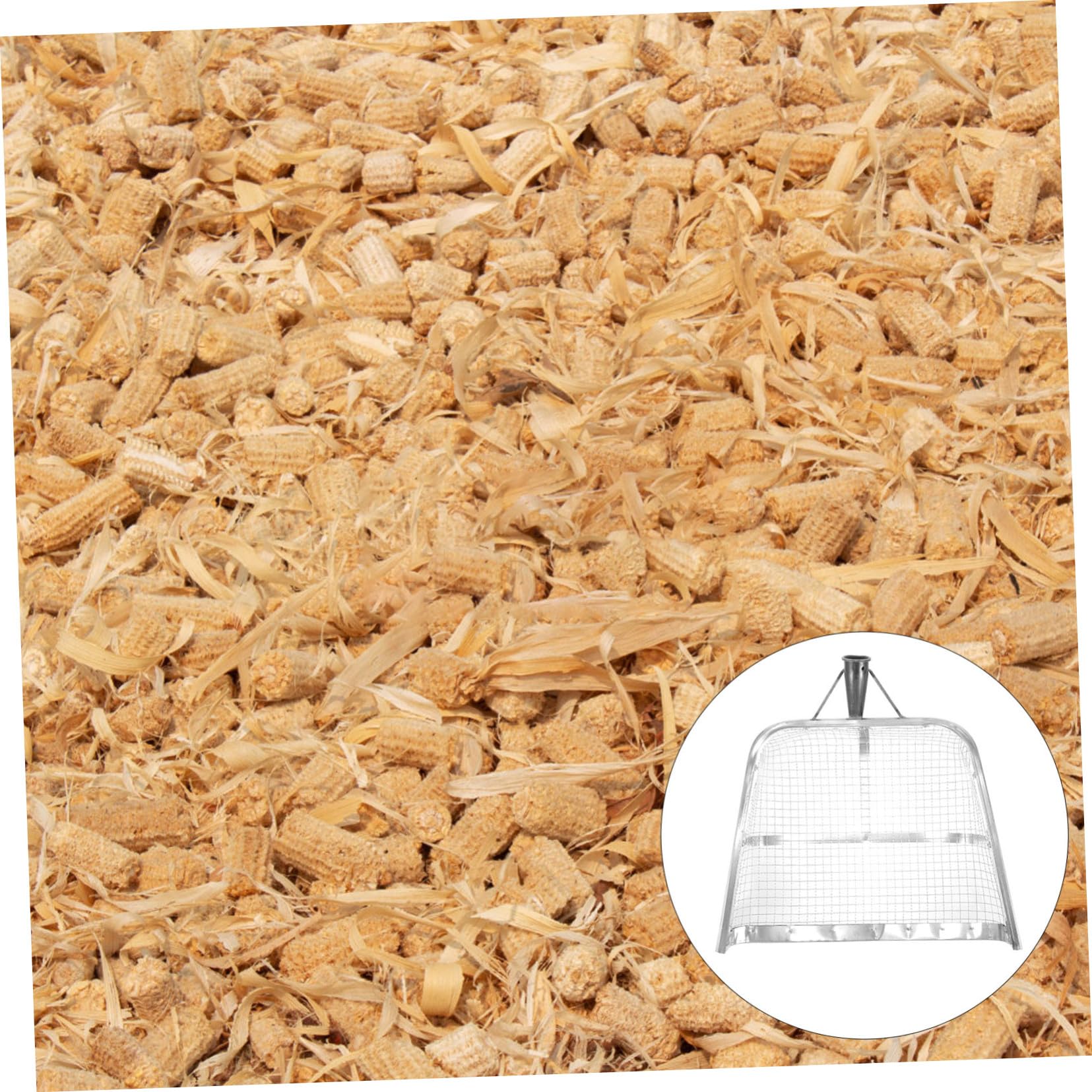 Homoyoyo Pala De Grano De Hierro para Jardín y Agricultura, Pala De Mano Práctica Cedazo De 12 Mm para Recoger Maíz, Tierra y Arena, Herramienta Ligera y Portátil para Huerto y Macetas