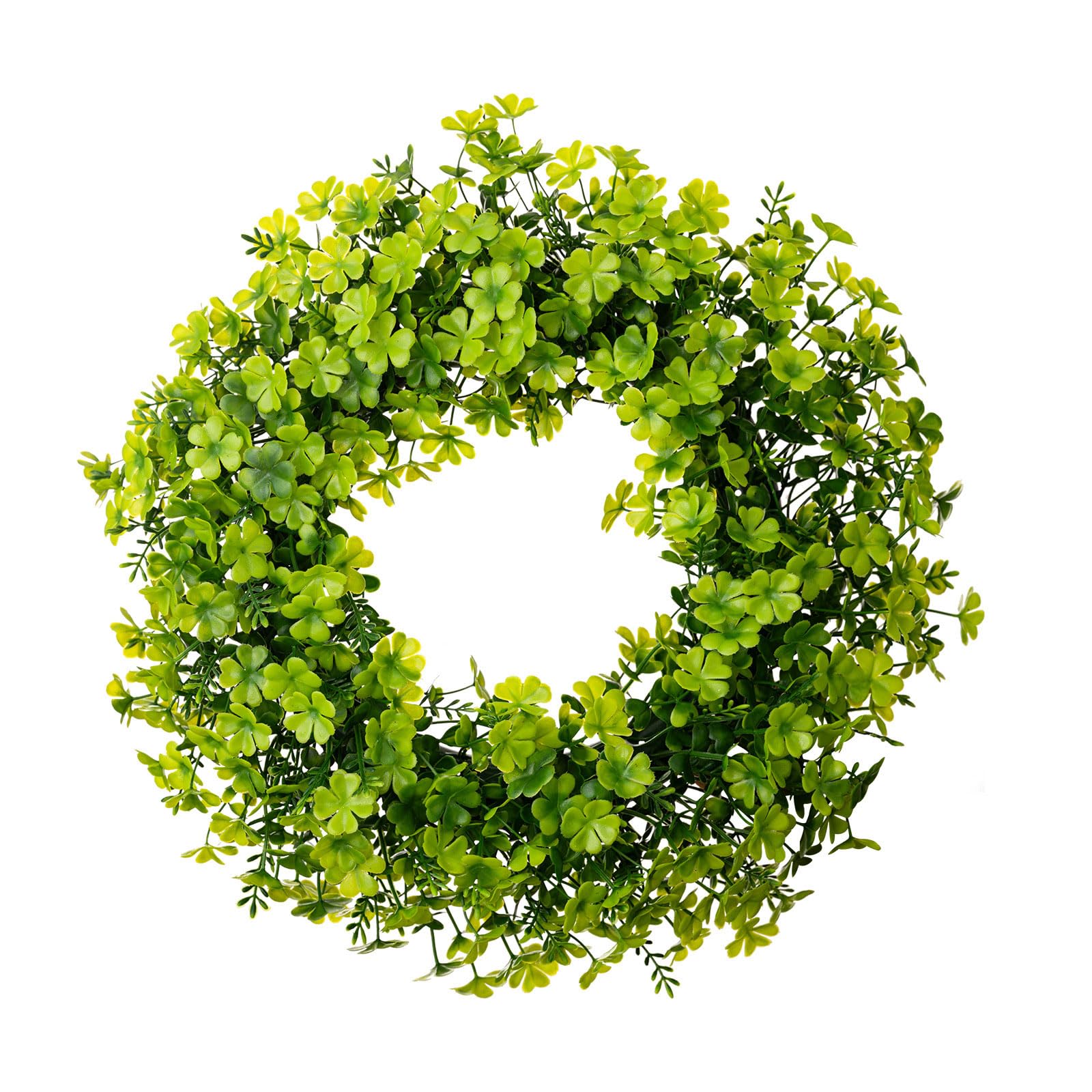 Patricks Day Wreath Green Hanging Tinsel Garlands Grass Artificial Four Clovers Decor Four Clovers Artificial for Patricks Day Decor