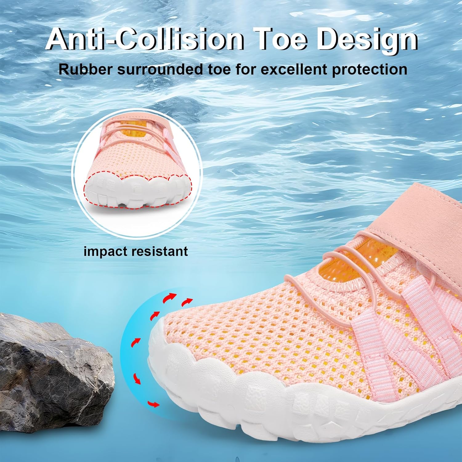 LeIsfIt Water Shoes for Women Barefoot Swim Beach Shoes Quick-Dry Aqua Socks Non-Slip for Pool Diving Boating River Yoga Lake Surf - Image 3