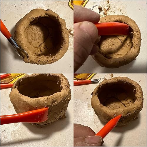 Miniatura 4 de Langqun Herramientas de escultura de arcilla, kit de herramientas de cerámica de 23 piezas, herramientas de arcilla polimérica, varillas de