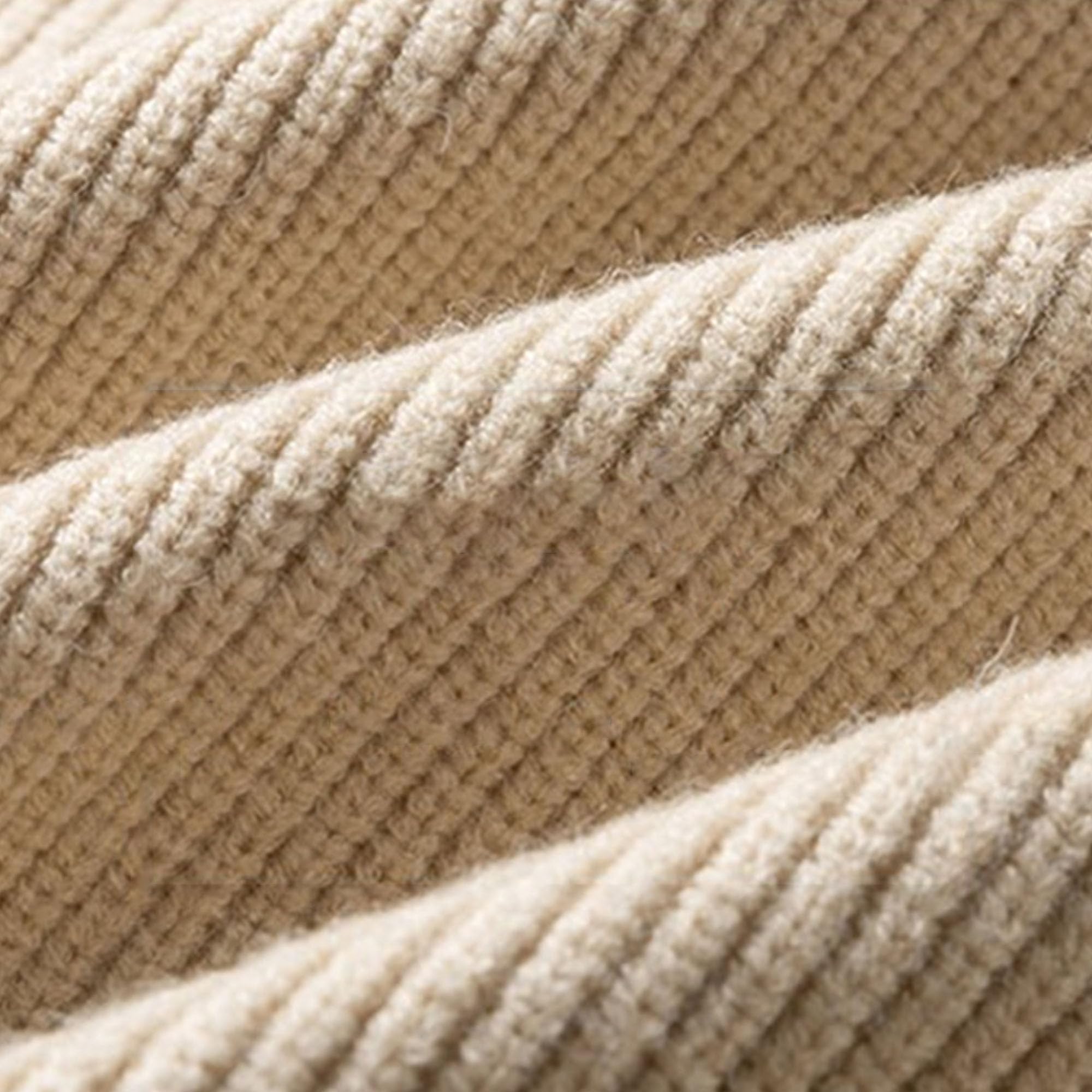 Męski sweter z dzianiny z kołnierzykiem polo z długim rękawem | Klapa, luźny krój, jednolity kolor, jednorzędowy, elastyczny, ciepły, prążkowany spód, strój do biura biznesowego