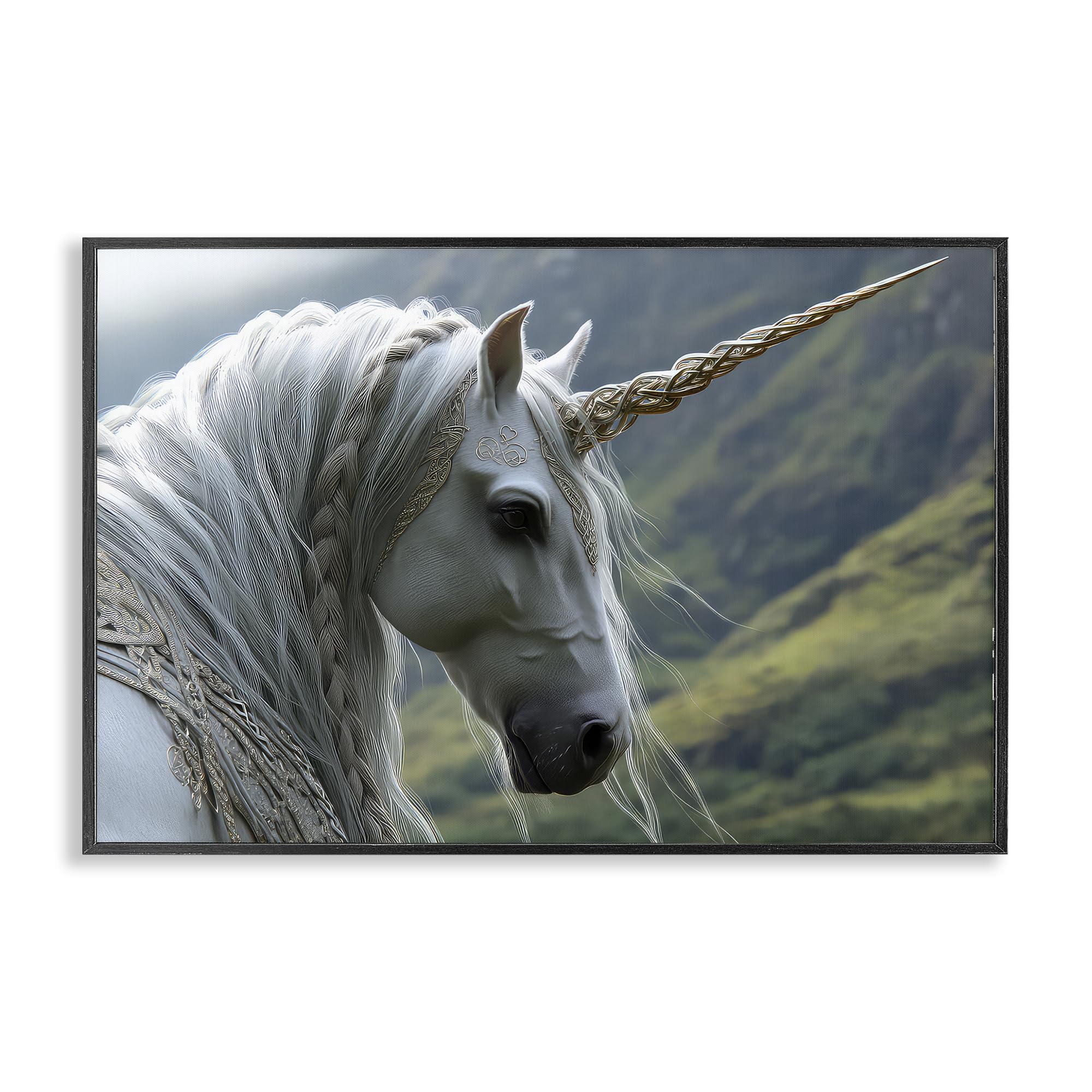 'Celtic Unicorn Braided Mane'| Framed Giclee Art