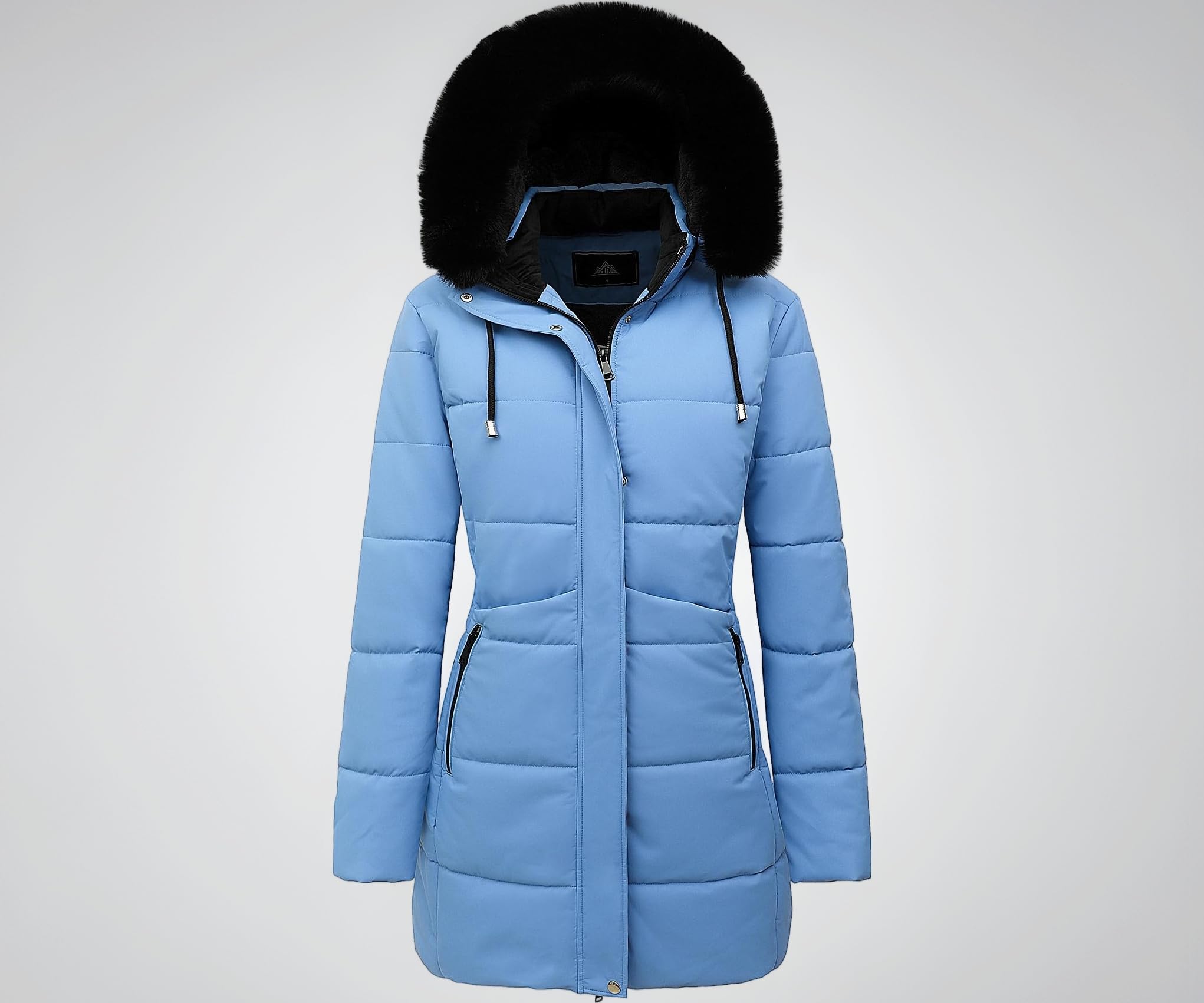 MOERDENG Women's Warm Winter Puffer Coat Waterproof Long Down Jacket