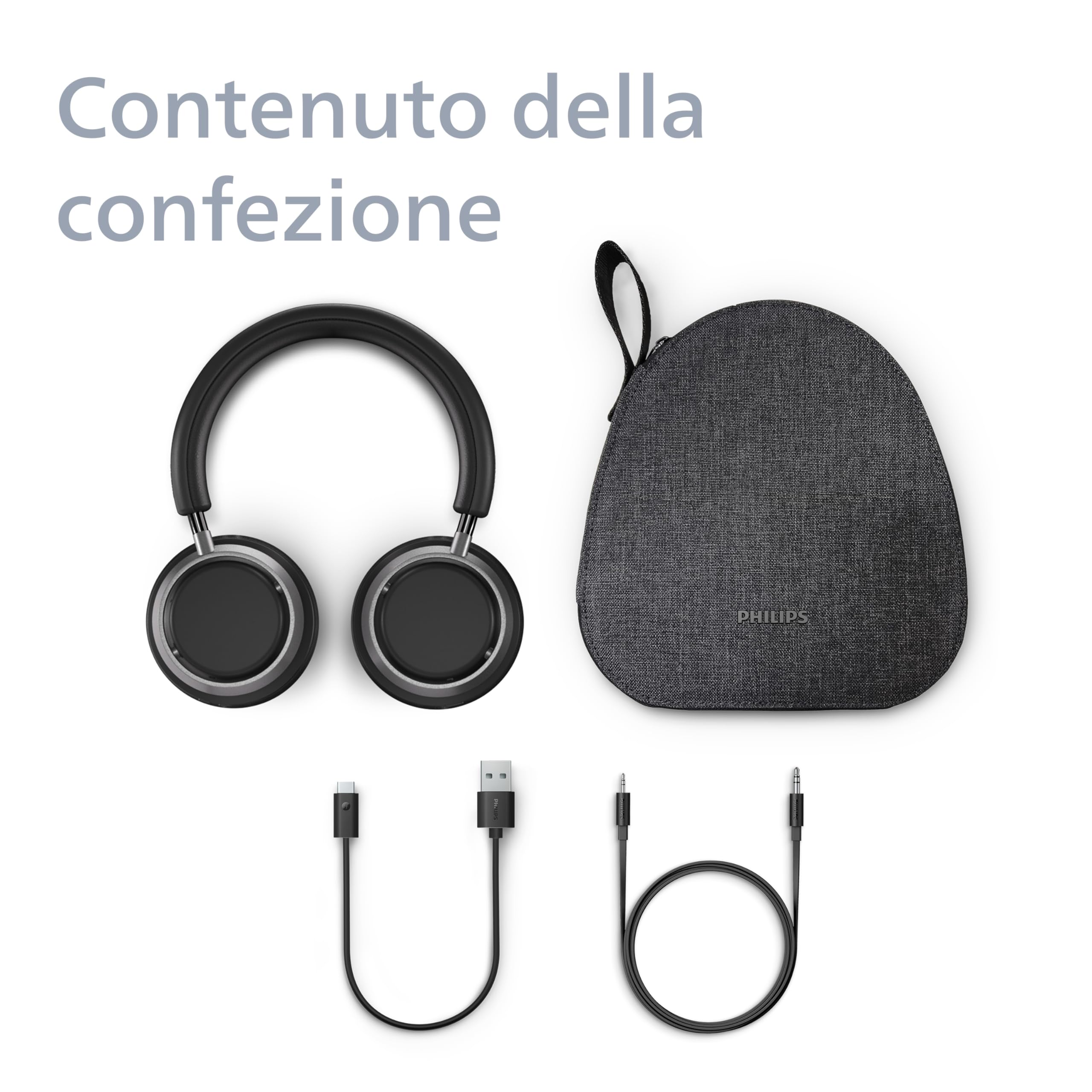 Philips Audio Fidelio L4SE Cuffie Bluetooth wireless con cancellazione del rumore, qualità superiore delle chiamate, assistente vocale, compatibili con fino a 50 ore di riproduzione musicale, nero
