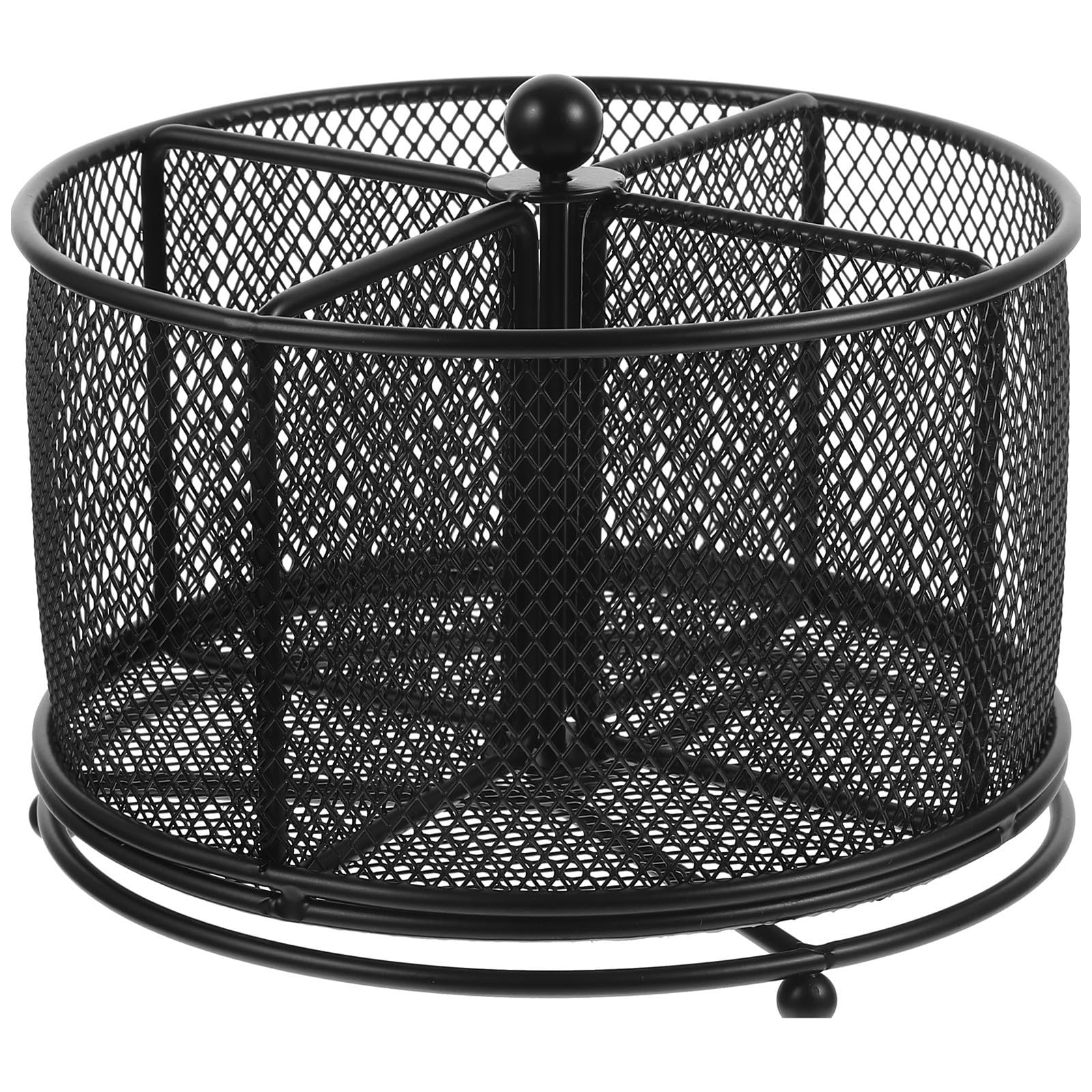 Soporte para cubiertos de metal negro con rotación fluida y acabado Premium 1
