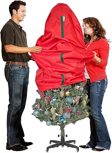 Miniatura 6 de Bolsa de almacenamiento vertical para árbol de Navidad, cubierta para árboles de Navidad o árboles topiarios, duradera, ligera, cómoda, bolsa de