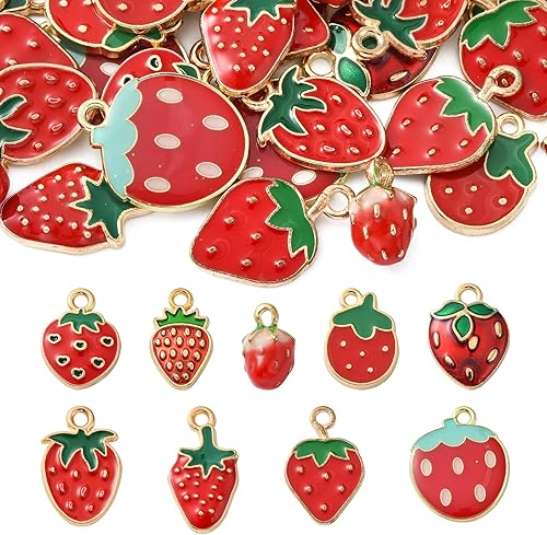 Miniatura 8 de LiQunSweet 50 dijes de plantas verdes pequeñas, de 10 estilos, cultivos, cactus suculentas hojas de aloe monstera, esmaltado, mini encanto natural,