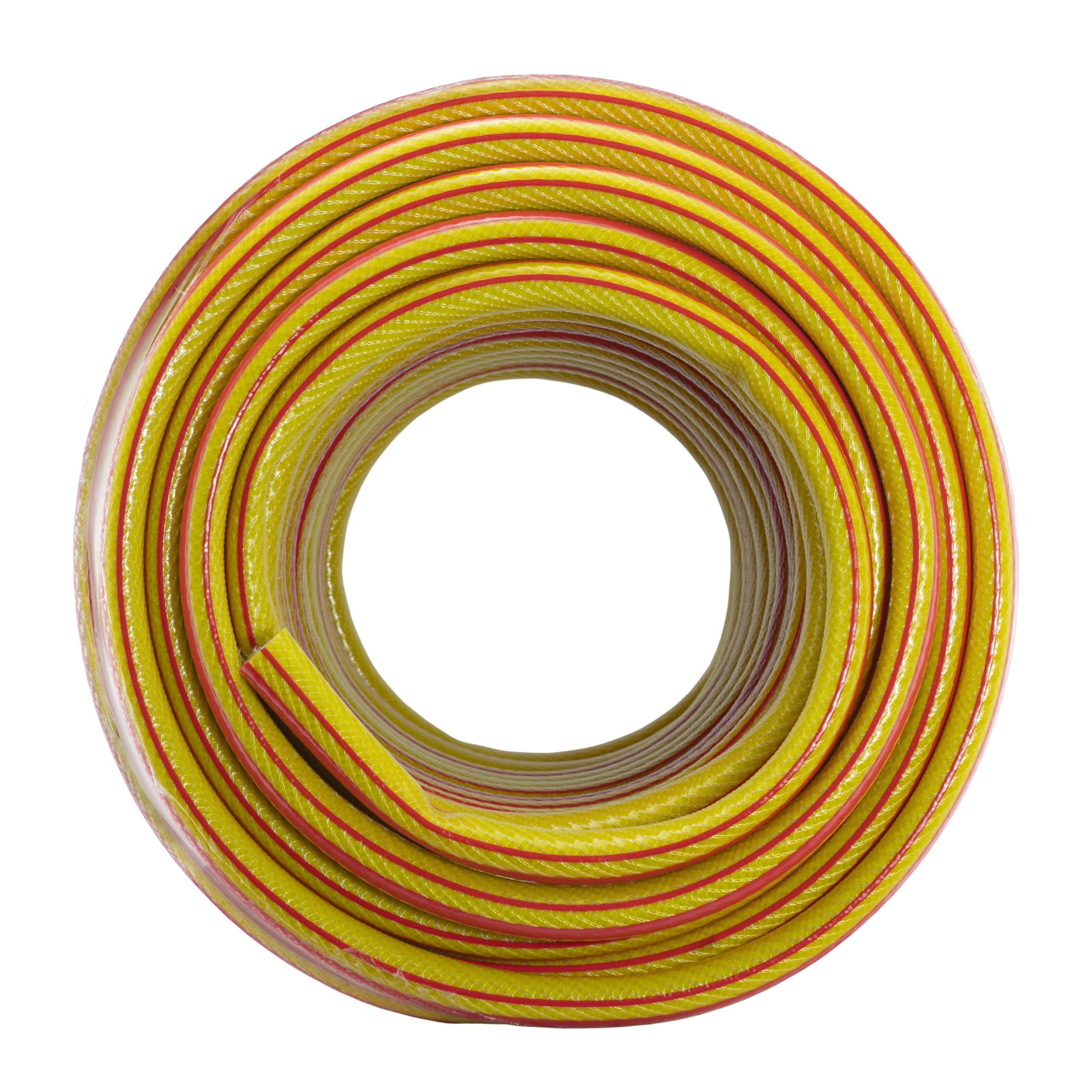 Cost Wise Yellow Garden Watering Kink Resistant 6 Layer Hose In Shorter Lengths,Ideal For Small Gardens,Patio,Balcony And Greenhouses (5M)