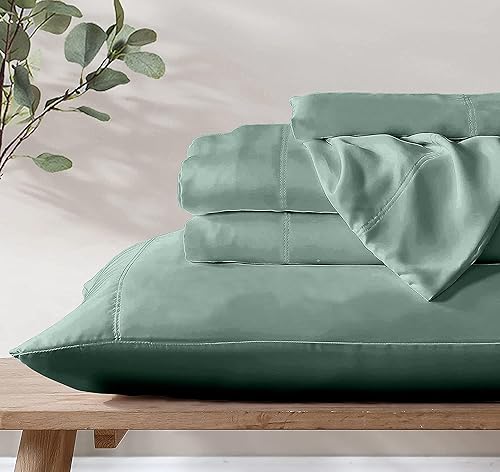 Vista 36 de Juego de sábanas de 4 piezas tamaño King - Cómodas sábanas transpirables y refrescantes - Sábanas de lujo para hotel - Bolsillos profundos de 16