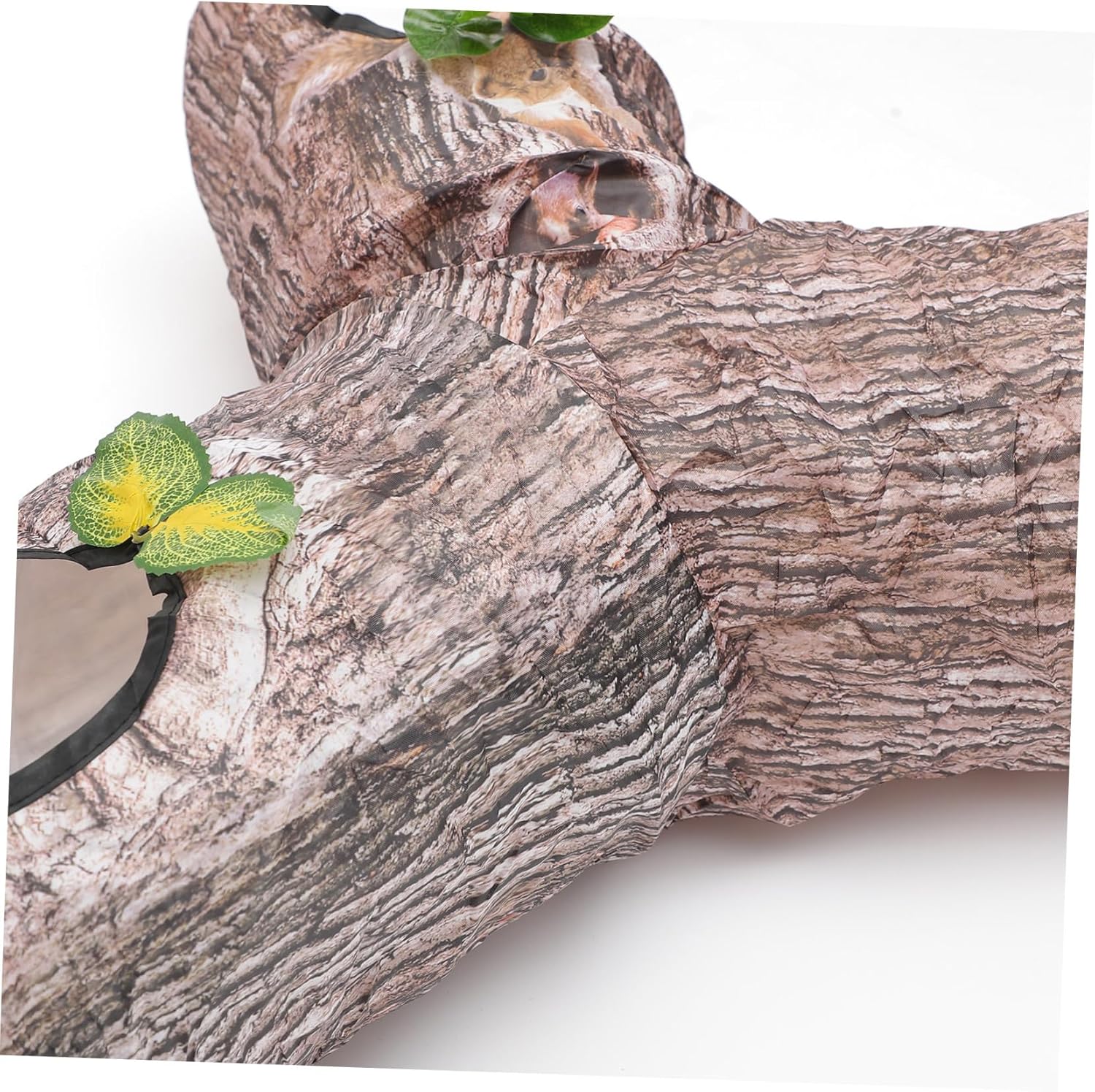 Foldable Tree Pattern Pet Cat Tunnel with Interactive Cat Maze Lightweight Playhouse for Exercise and Activity