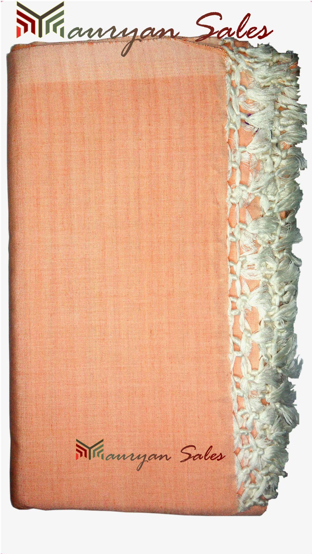 Mauryan Sales Bhagalpuri Cotton and Silk Blend comforters (272x135 cm, Peach Orange)