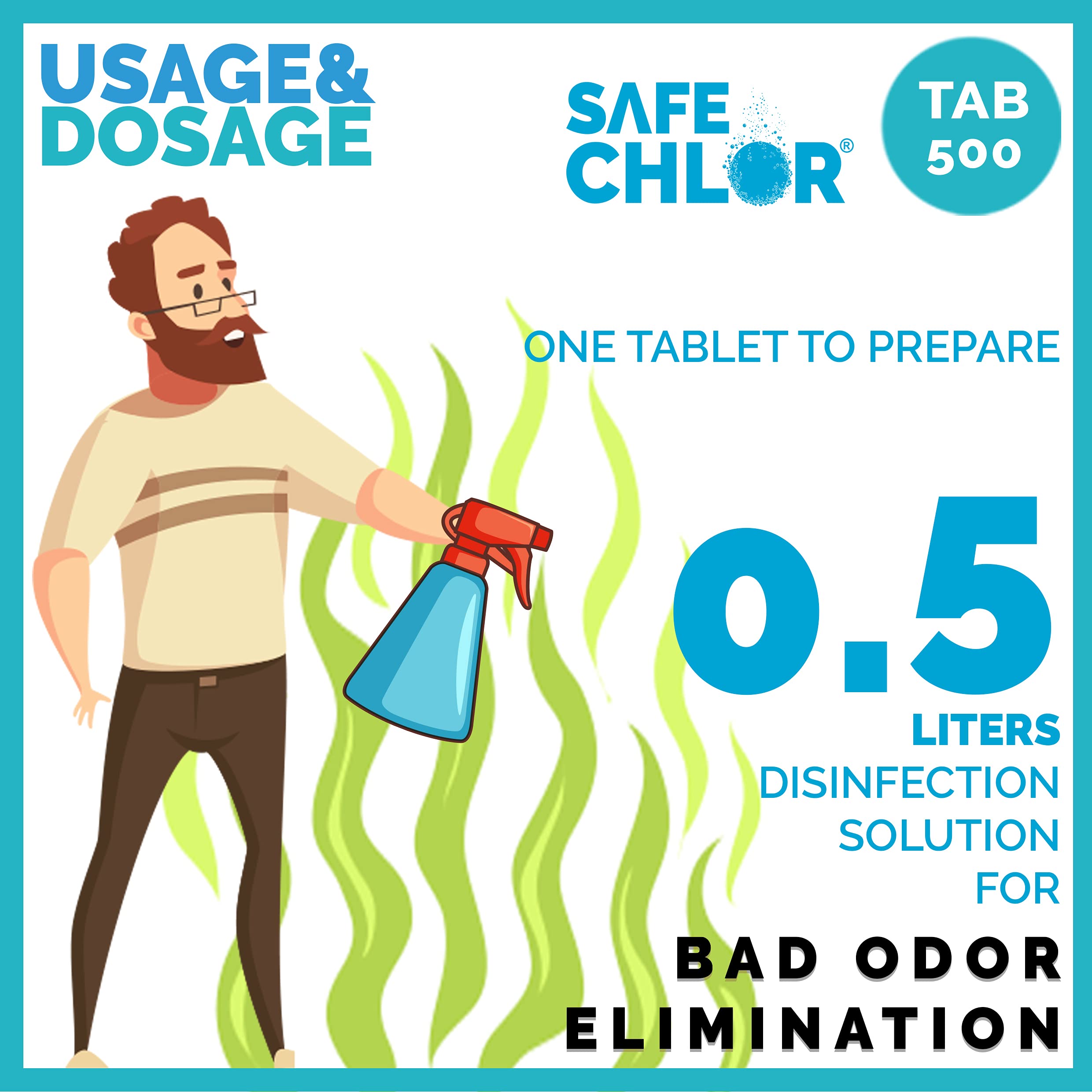 Buy Safe Chlor Tab 500 Chlorine Tablets for Water Tank of 500 Liters