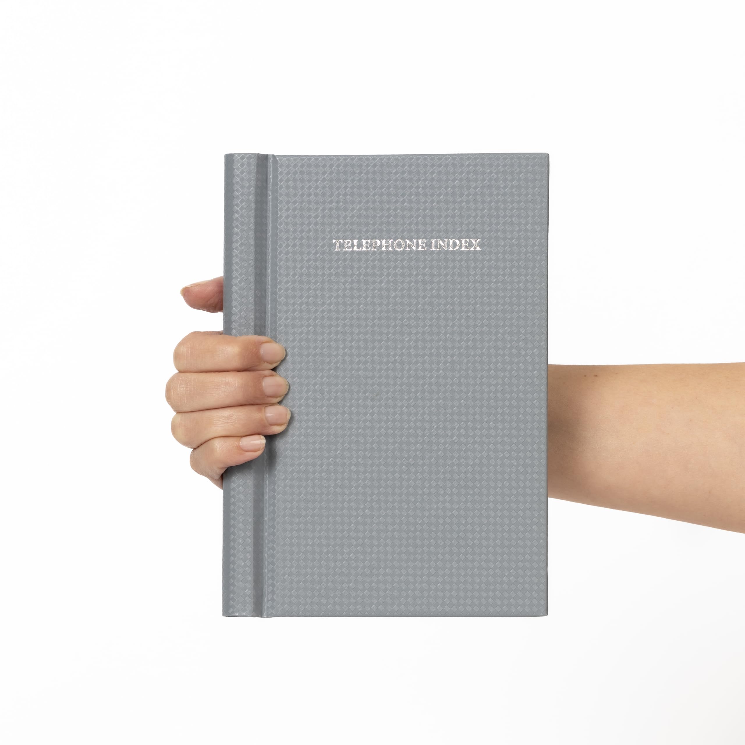 Telephone Address Book A-Z Index Hard Back Cover A5 Address Book Spiral Desgin (Grey Spiral), Grey Spriral - Image 2