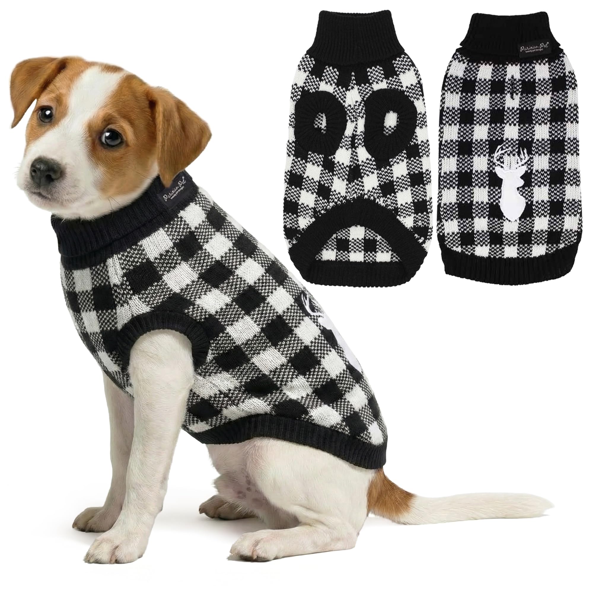 Pull à col roulé pour chien pour les promenades d'automne en taille M