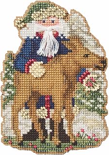 Mill Hill Denali Santa Counted Cross Stitch Kit, Multicolor, Alaskan Santas, 3.25 x 4.5 Inches, Winter