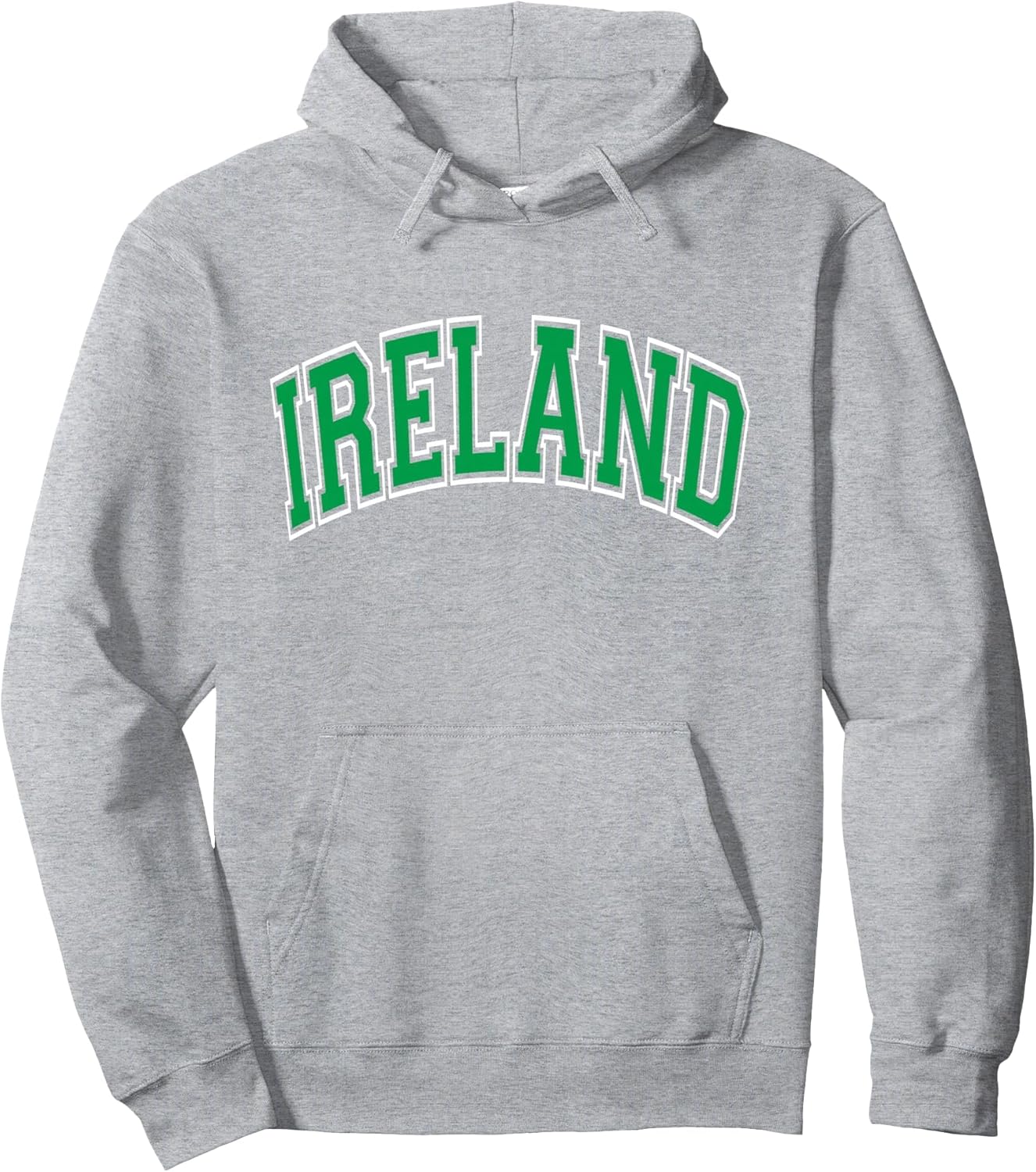 Ireland Arched Green Text Pullover Hoodie