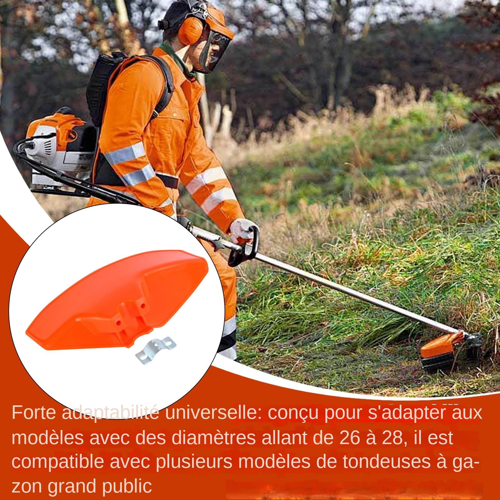 Protection de Débroussailleuse - Garde de Protection de Remplacement pour Tondeuse à Gazon - Pièce Protectrice Pour Tondeuse et Accessoire de Jardin Entretien Maintenance