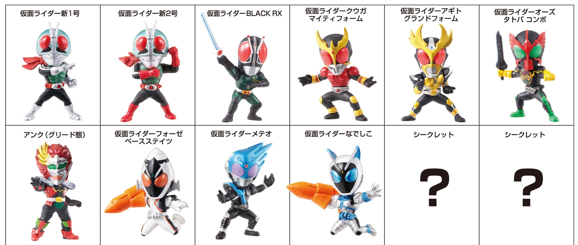 バンダイ 仮面ライダーコレクション 時代を切り開く戦士編 全12点 コンプ 食玩 仮面ライダーコレクション-時代を切り開く戦士編-｜発売日：2012