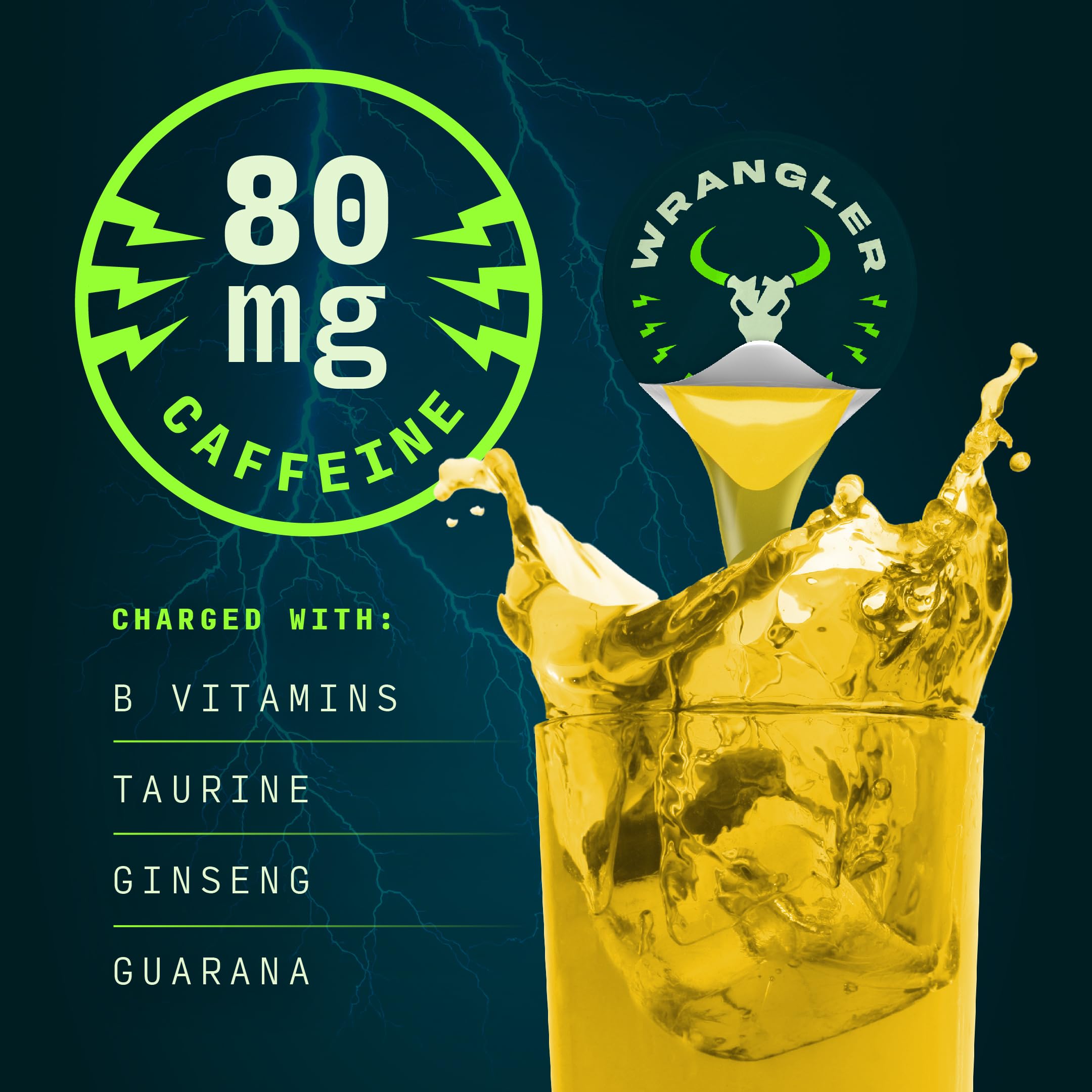 Wrangler Energy by Java House - Single Serve Liquid Energy Drink Concentrate Pods - Peel and Pour - Lightly Sweet Tangy Energy - Pack of 12