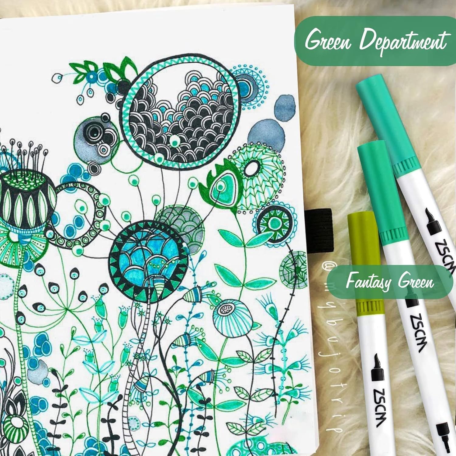 M ZSCMイラストペン 100色 ふで・極細 水性 カラーペン セット アートマーカーペン 水彩毛筆 鮮やか 水性ペン 手帳 絵手紙 色塗り 大人の塗り絵 カード 学校用 子供用 収納ケース付き