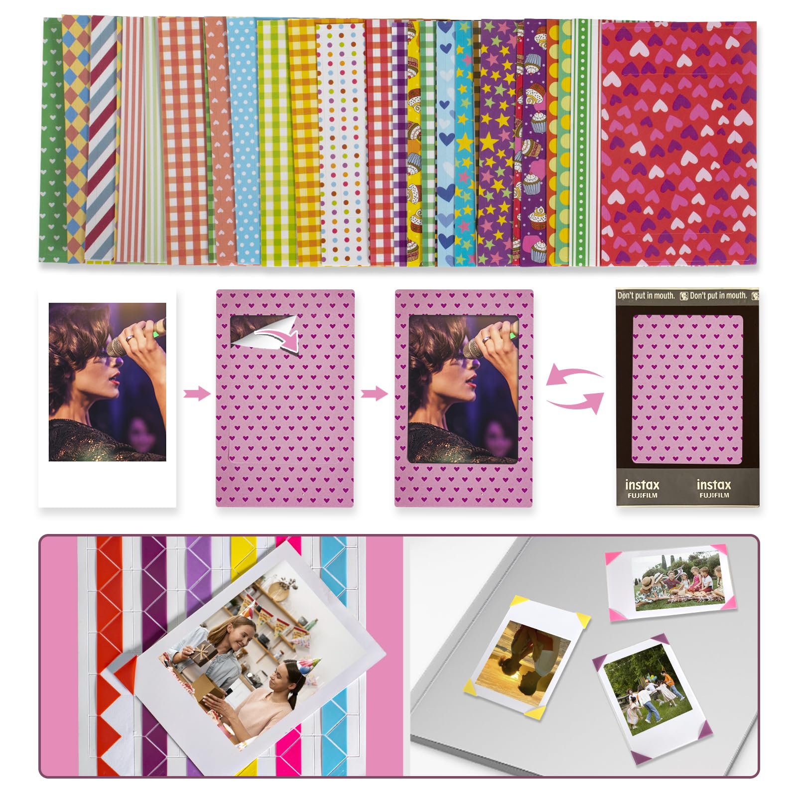 Kit Accessori per Fujifilm Instax Mini 12, Include Custodia Mini 12, Album, Filtri, Cornici da Parete e da Tavolo, Adesivi Decorativi per Bordi e Angoli (Verde Menta)