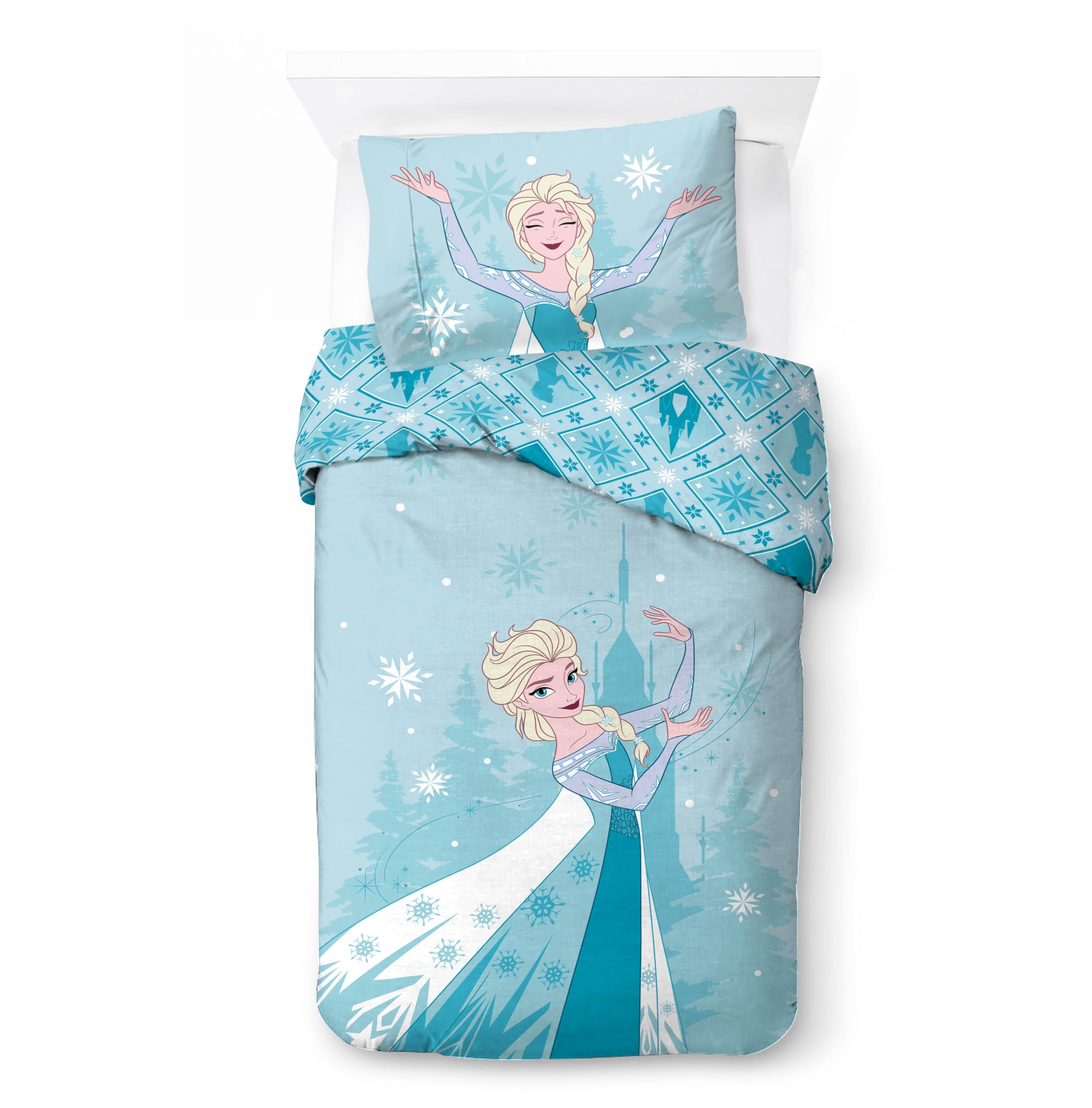 Funda nórdica de Disney Frozen de algodón para cama individual de niños